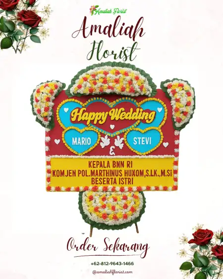 Papan Bunga Pernikahan Braja Mulya